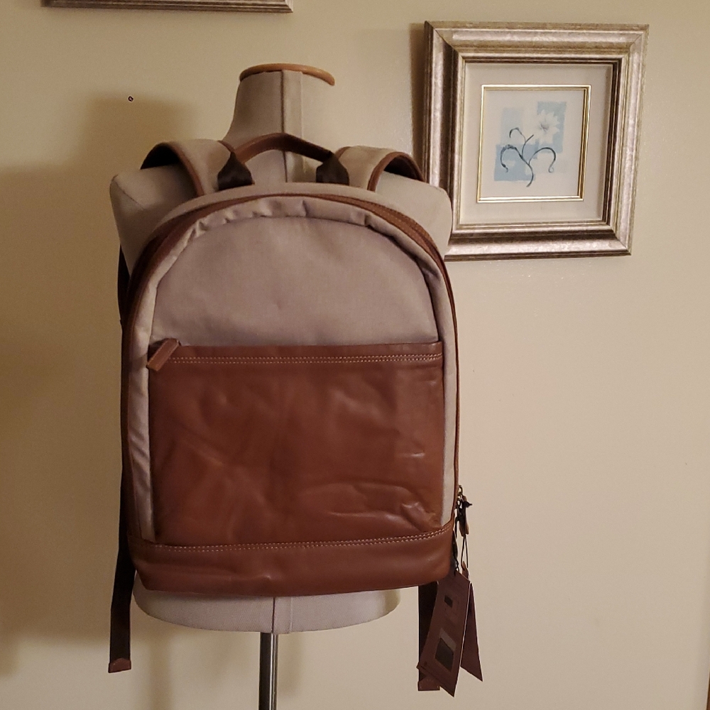 Stylish Brown and Tan Boconi  Backpack